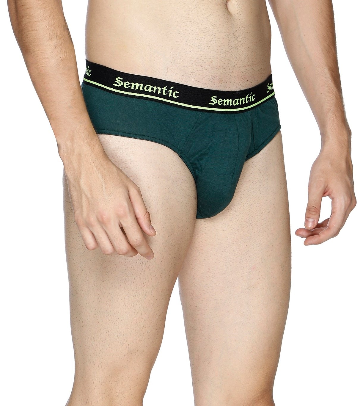 Semantic Cotton Briefs - Designer Waistband - Solid (Pack of 3) - Semantic