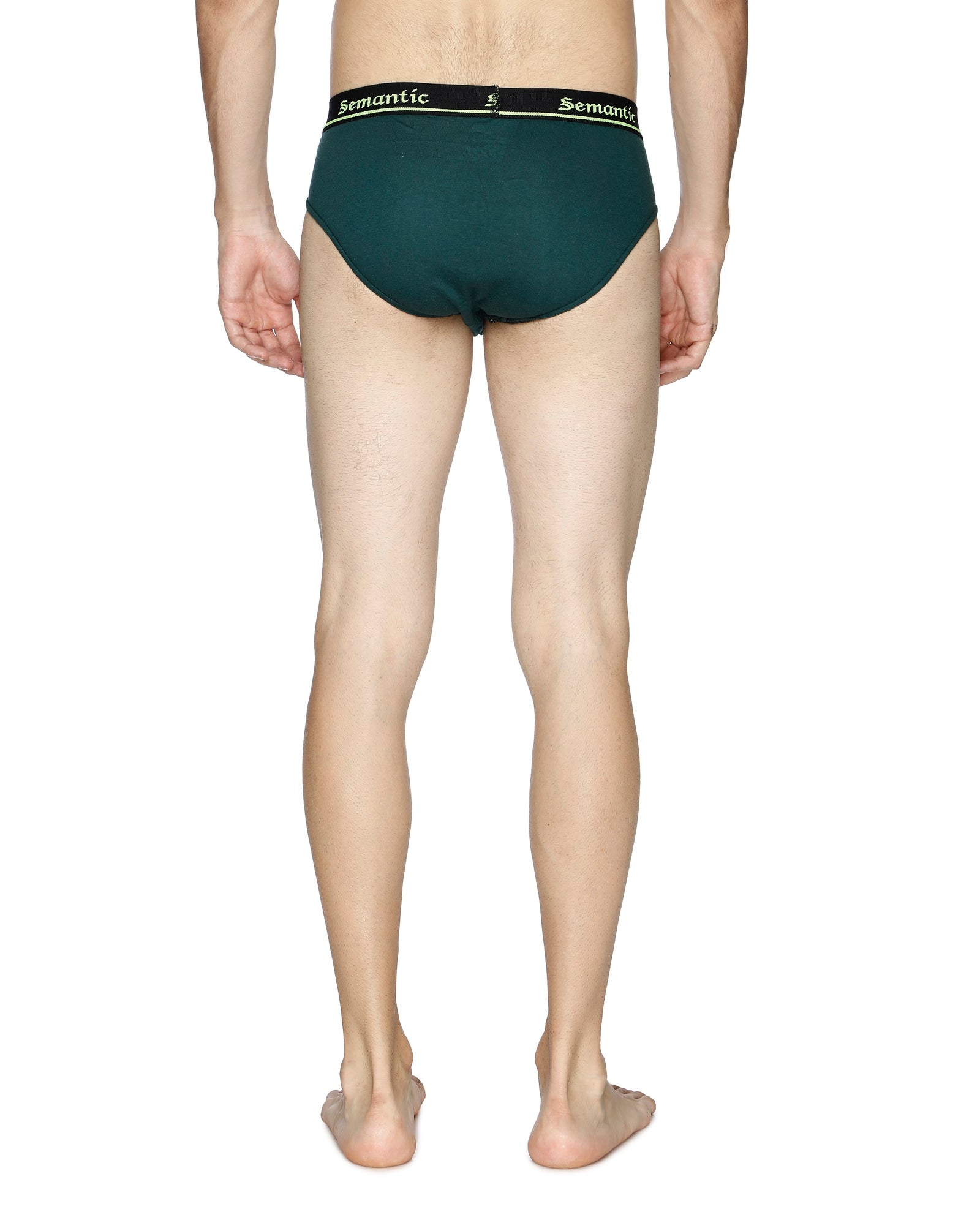 Semantic Cotton Briefs - Designer Waistband - Solid - Semantic
