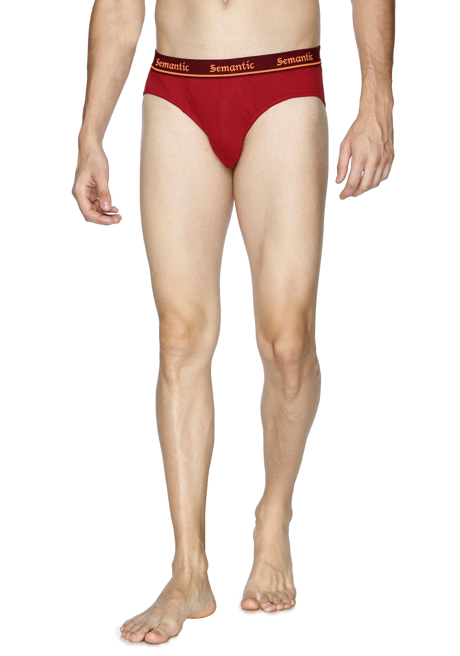 Semantic Cotton Briefs - Designer Waistband - Solid (Pack of 3) - Semantic