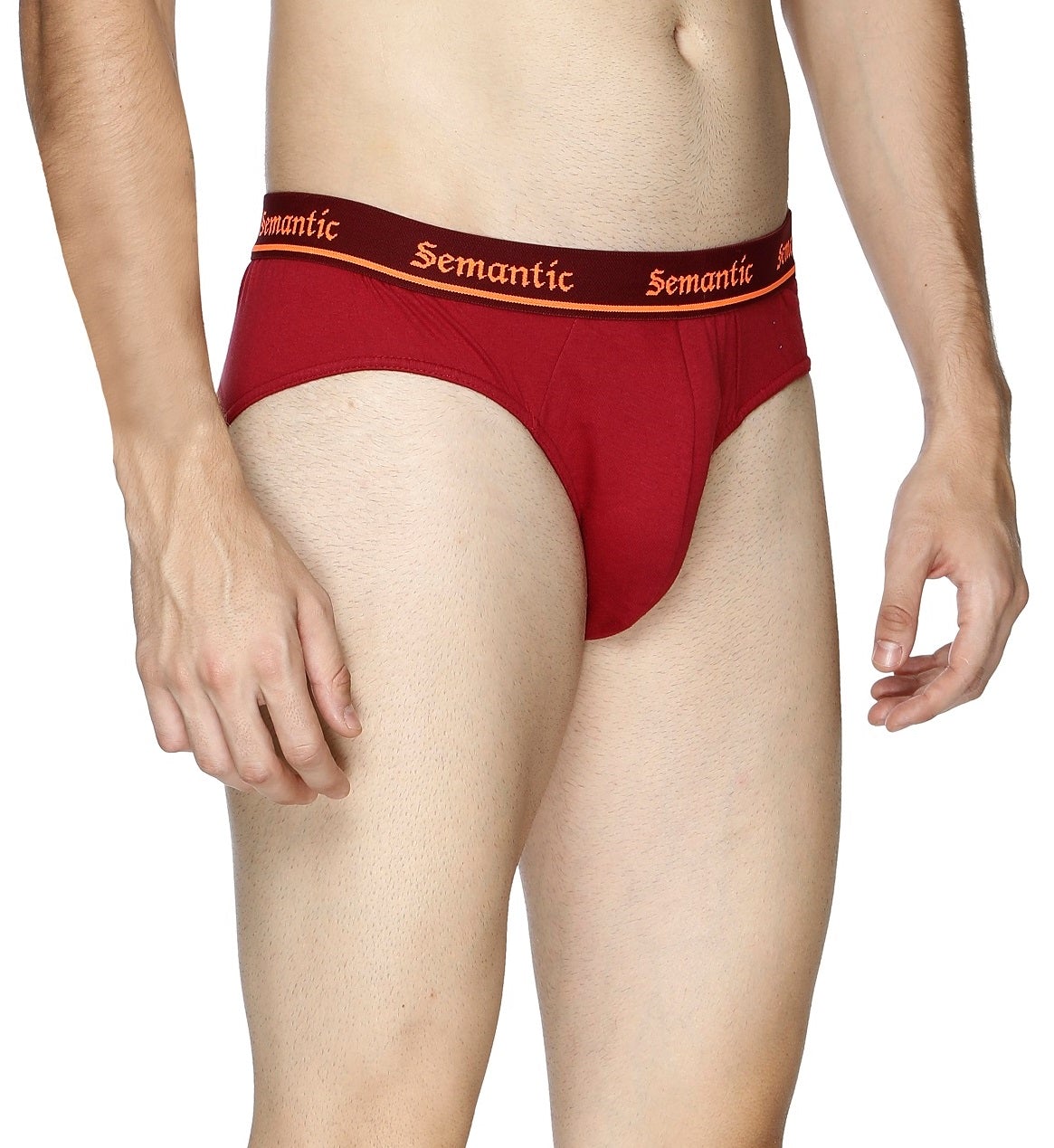 Semantic Cotton Briefs - Designer Waistband - Solid (Pack of 3) - Semantic