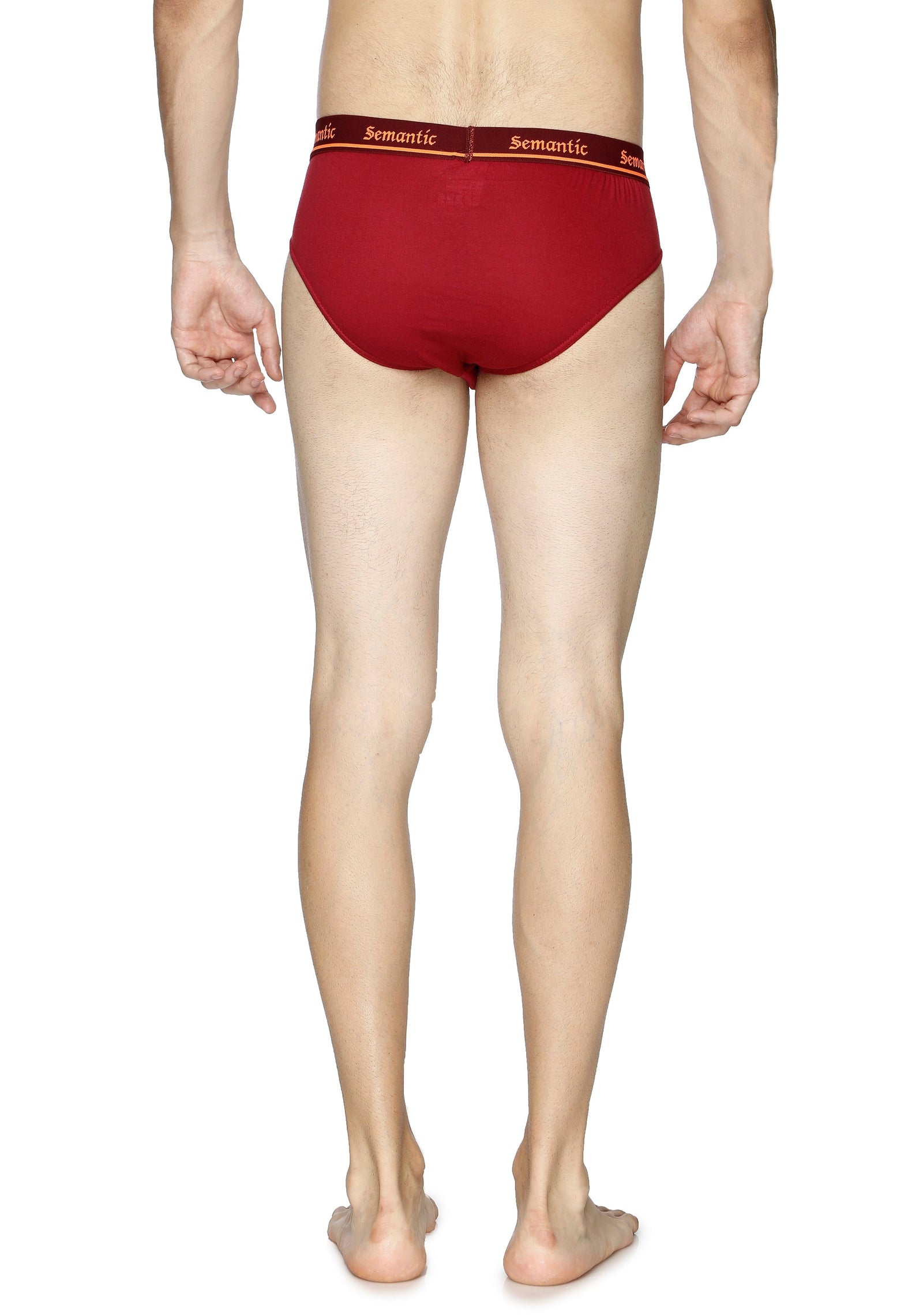 Semantic Cotton Briefs - Designer Waistband - Solid (Pack of 3) - Semantic