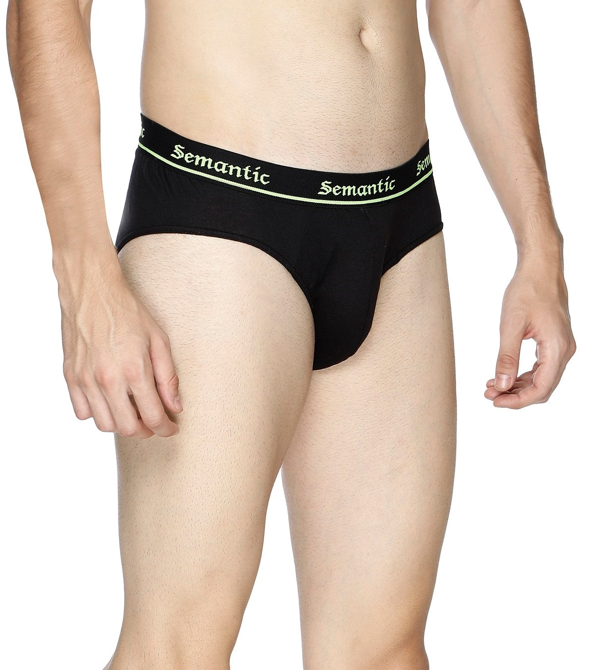 Semantic Cotton Briefs - Designer Waistband - Solid - Semantic