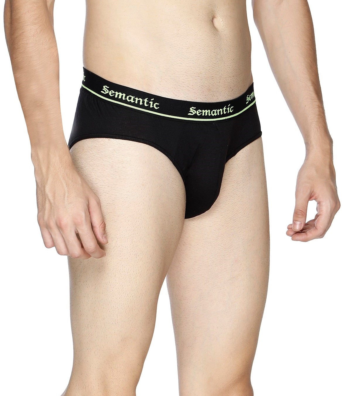 Semantic Cotton Briefs - Designer Waistband - Solid (Pack of 3) - Semantic