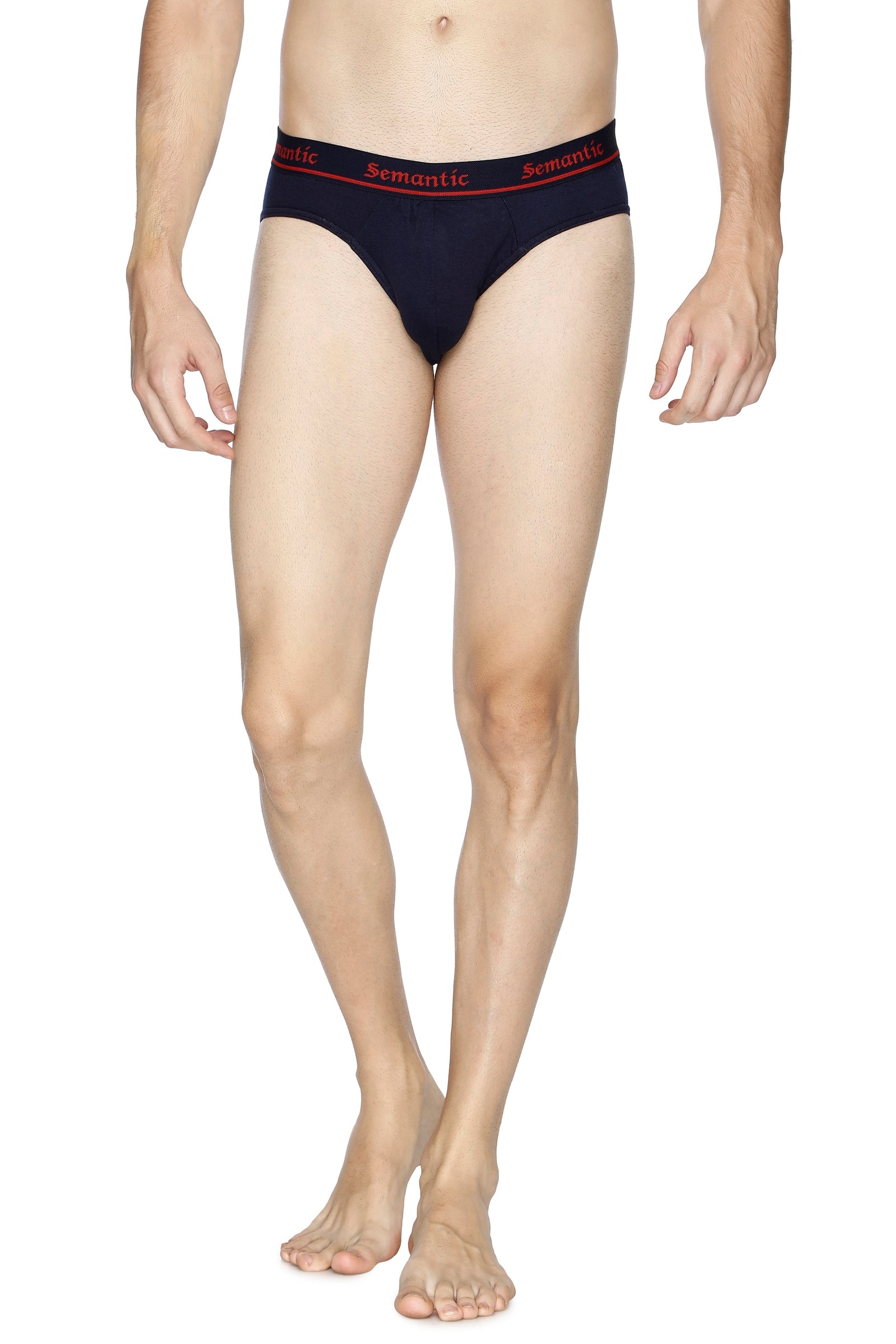 Semantic Cotton Briefs - Designer Waistband - Solid - Semantic