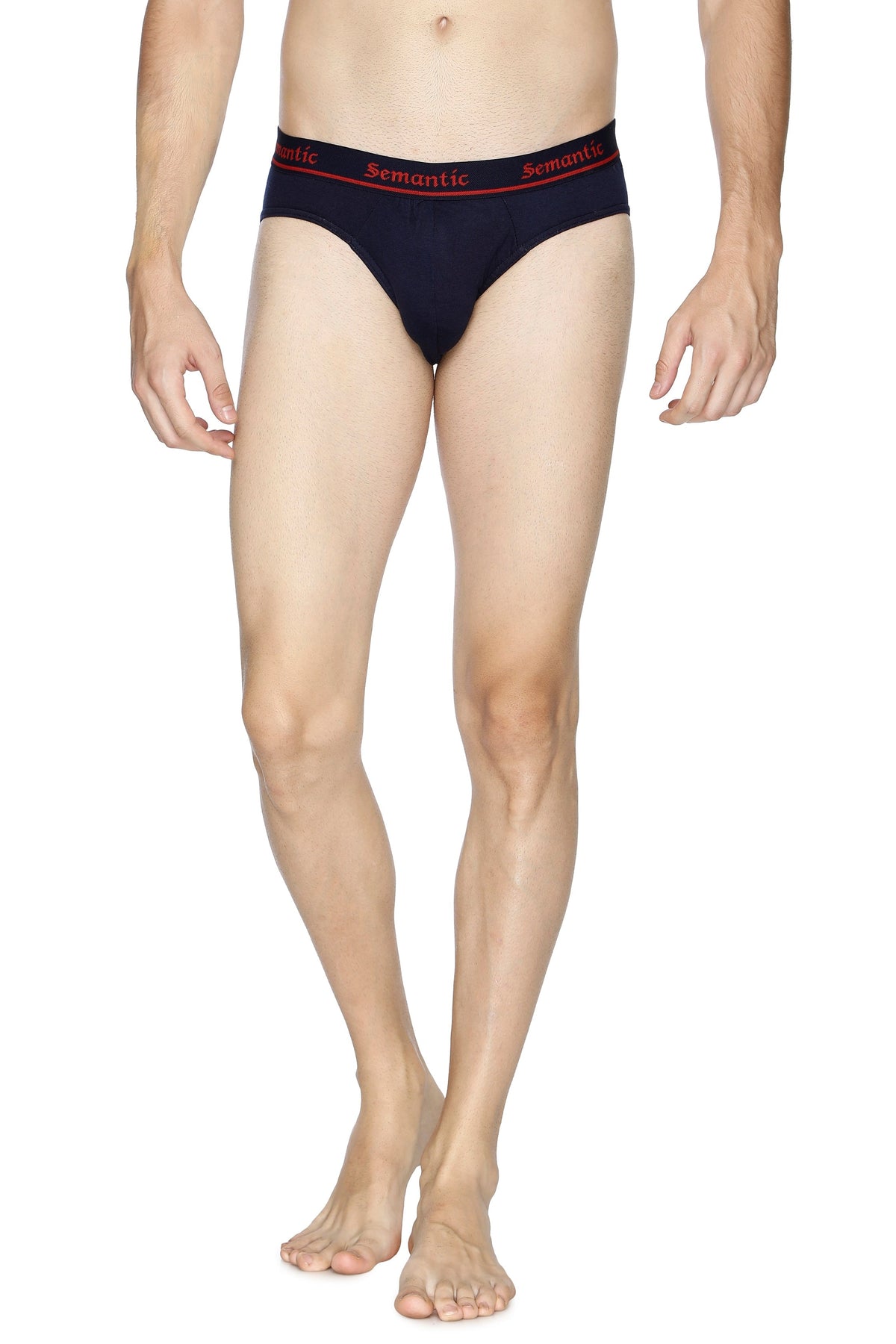 Semantic Cotton Briefs - Designer Waistband - Solid (Pack of 3)