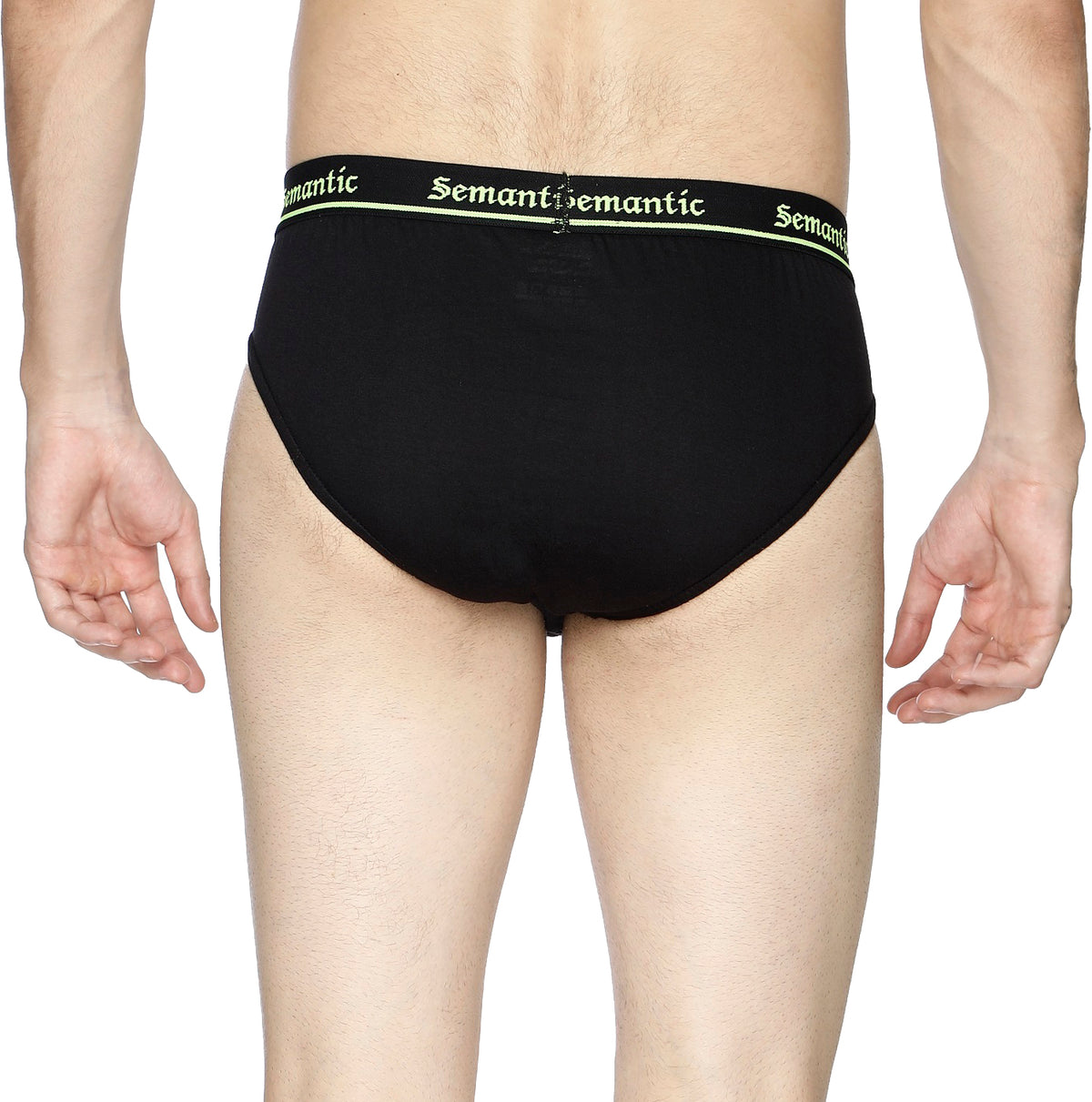 Semantic Cotton Briefs - Designer Waistband with Tape - Solid (Pack of 2)