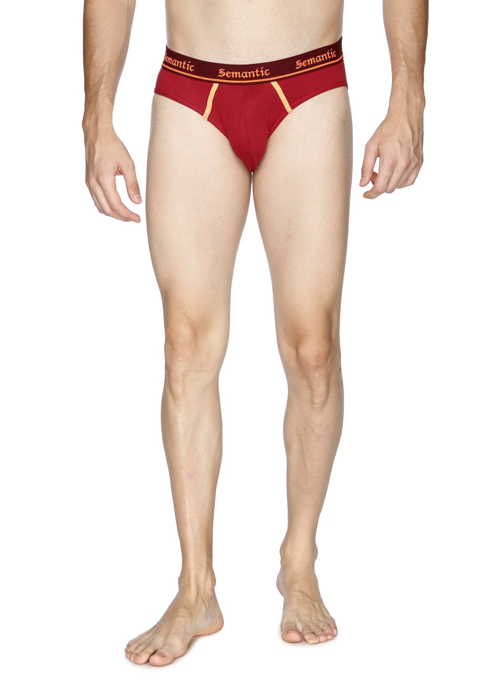 Semantic Cotton Briefs - Designer Waistband with Tape- Solid - Semantic