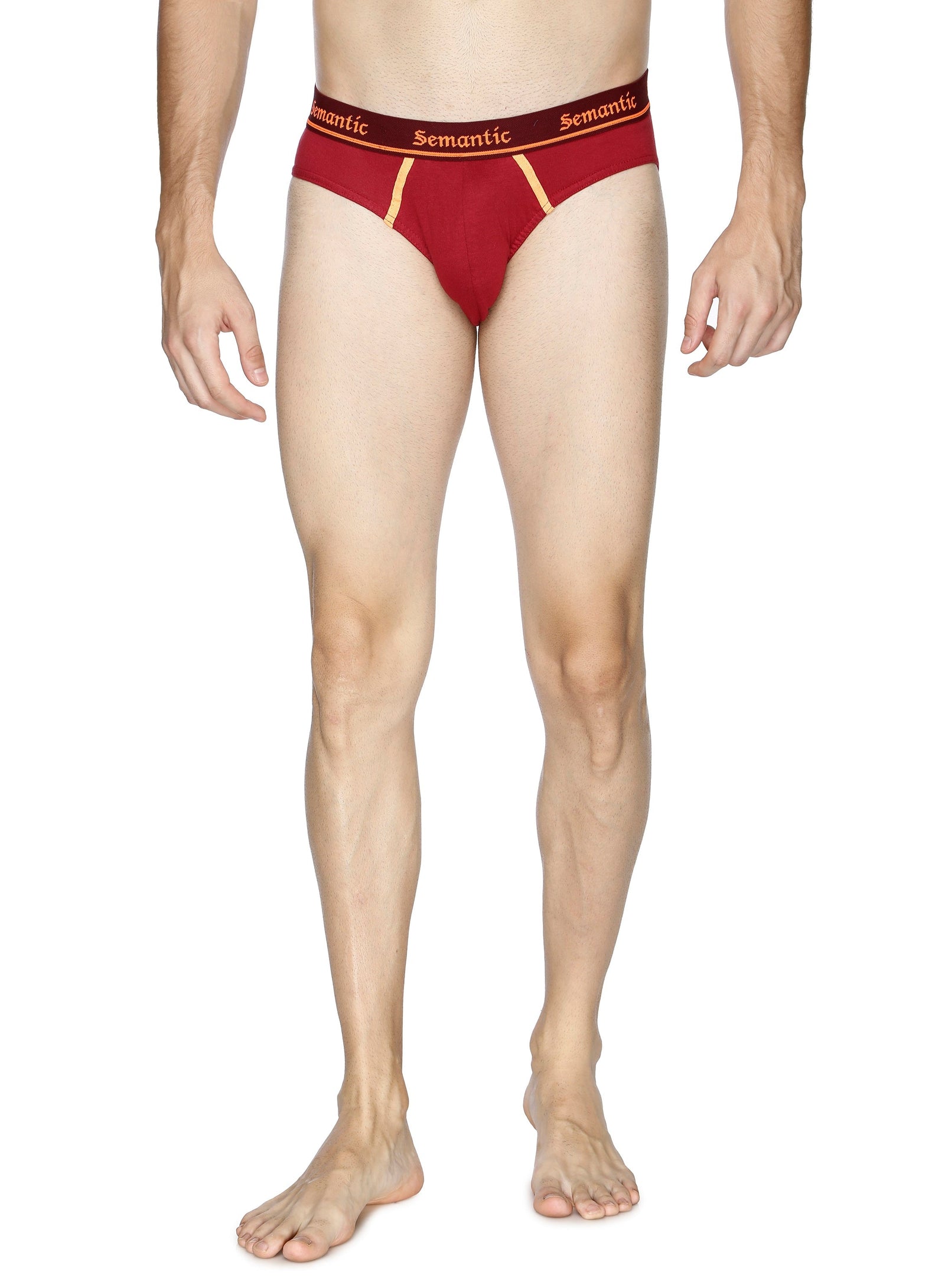 Semantic Cotton Briefs - Designer Waistband with Tape - Solid (Pack of 2) - Semantic
