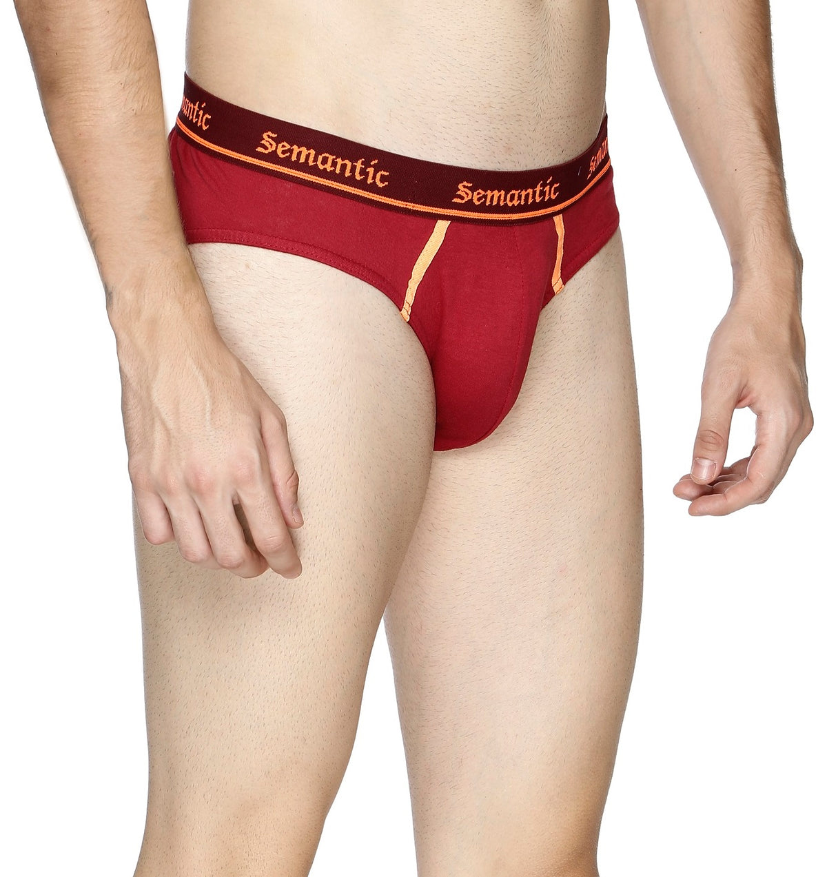 Semantic Cotton Briefs - Designer Waistband with Tape- Solid