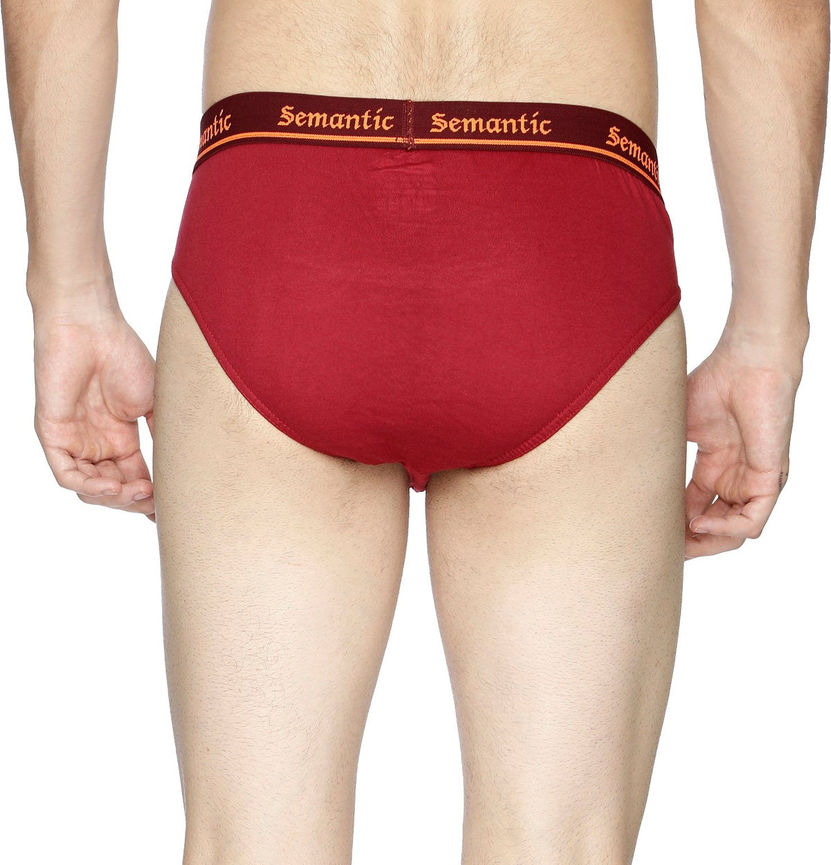 Semantic Cotton Briefs - Designer Waistband with Tape - Solid (Pack of 2)