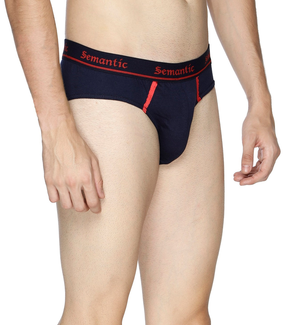 Semantic Cotton Briefs - Designer Waistband with Tape- Solid