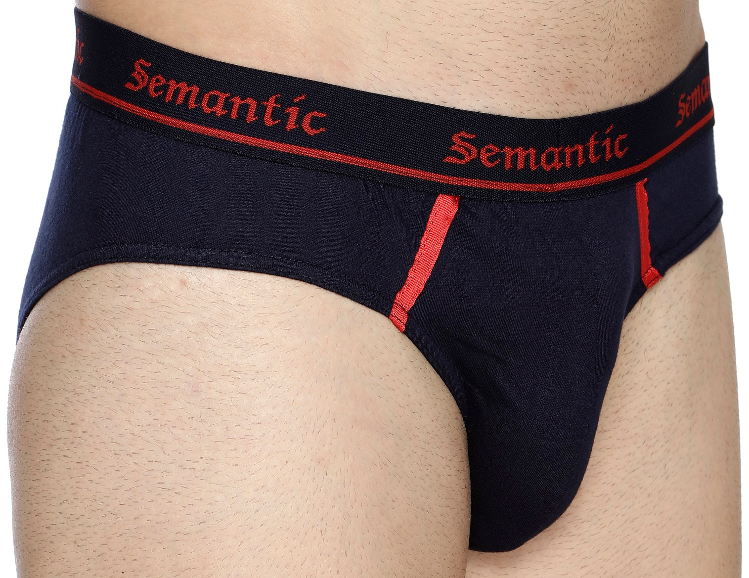 Semantic Cotton Briefs - Designer Waistband with Tape - Solid (Pack of 2) - Semantic