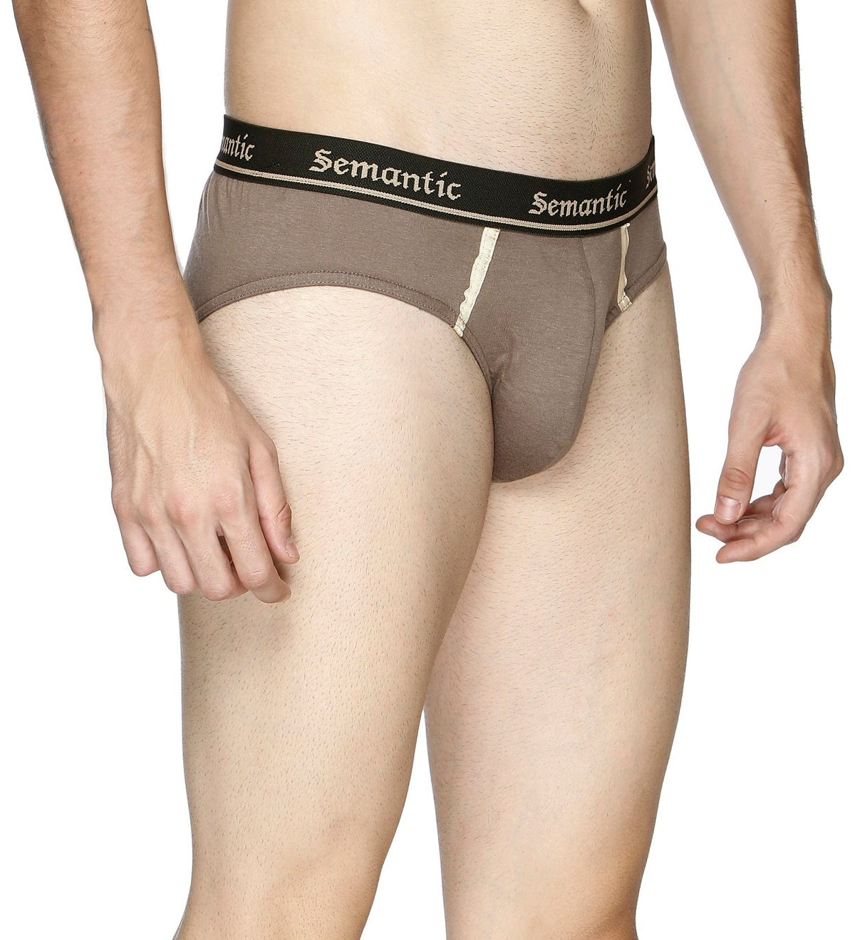 Semantic Cotton Briefs - Designer Waistband with Tape - Solid (Pack of 2)