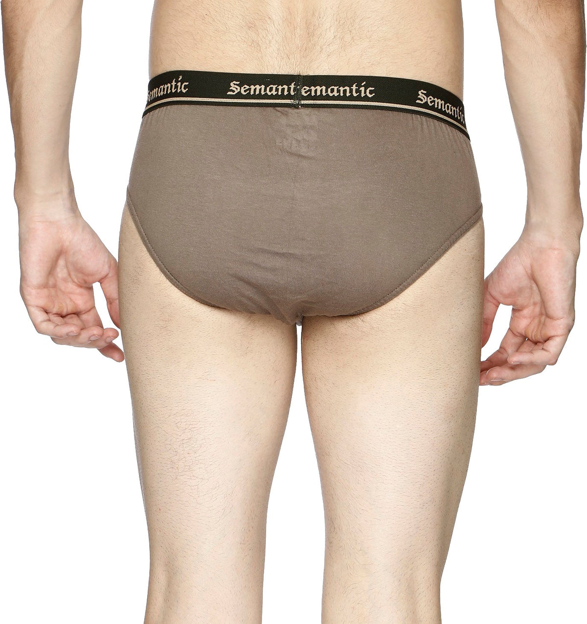 Semantic Cotton Briefs - Designer Waistband with Tape - Solid (Pack of 2)