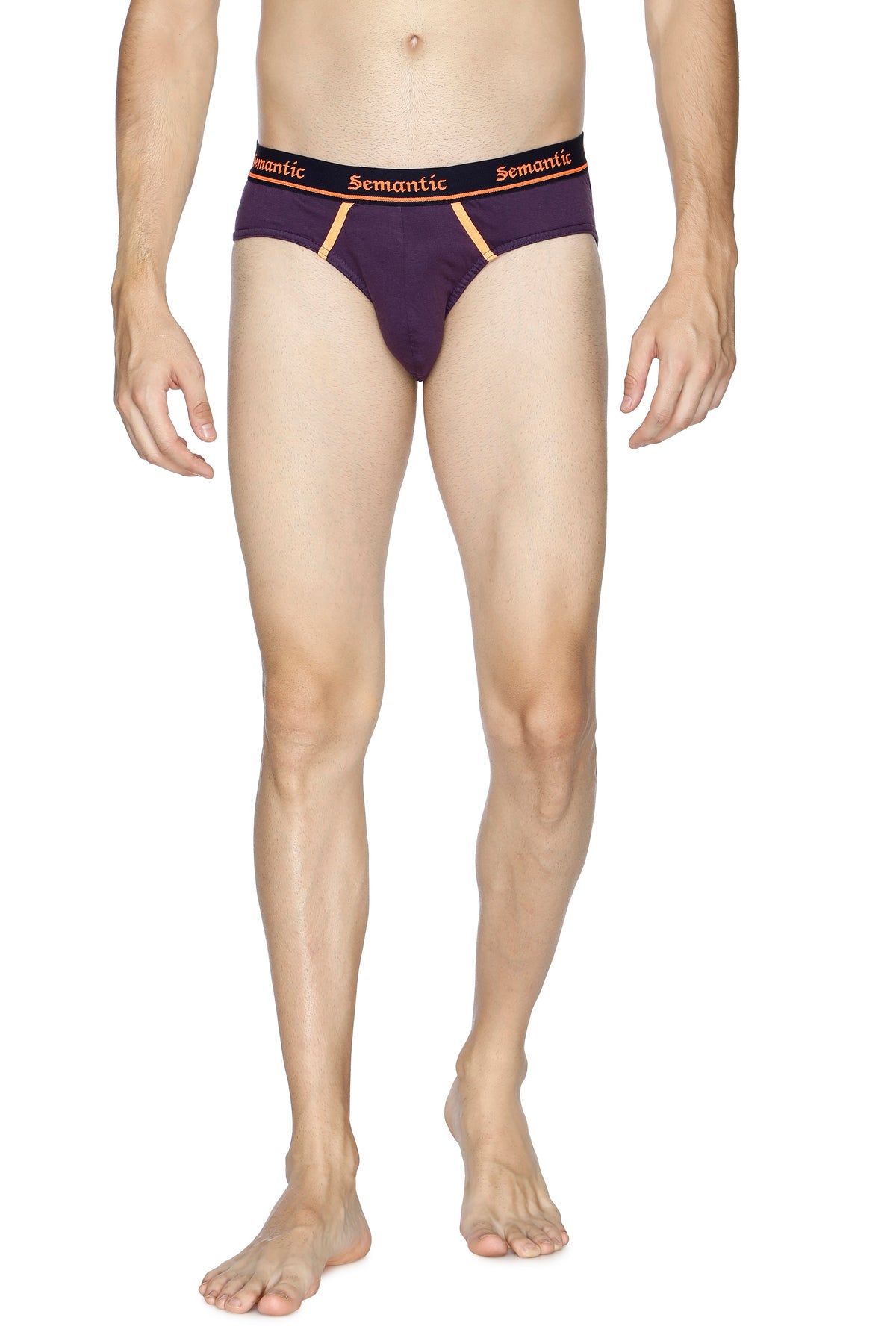 Semantic Cotton Briefs - Designer Waistband with Tape- Solid