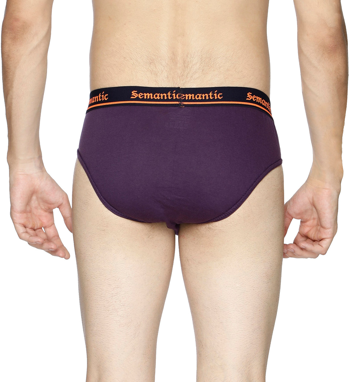Semantic Cotton Briefs - Designer Waistband with Tape- Solid