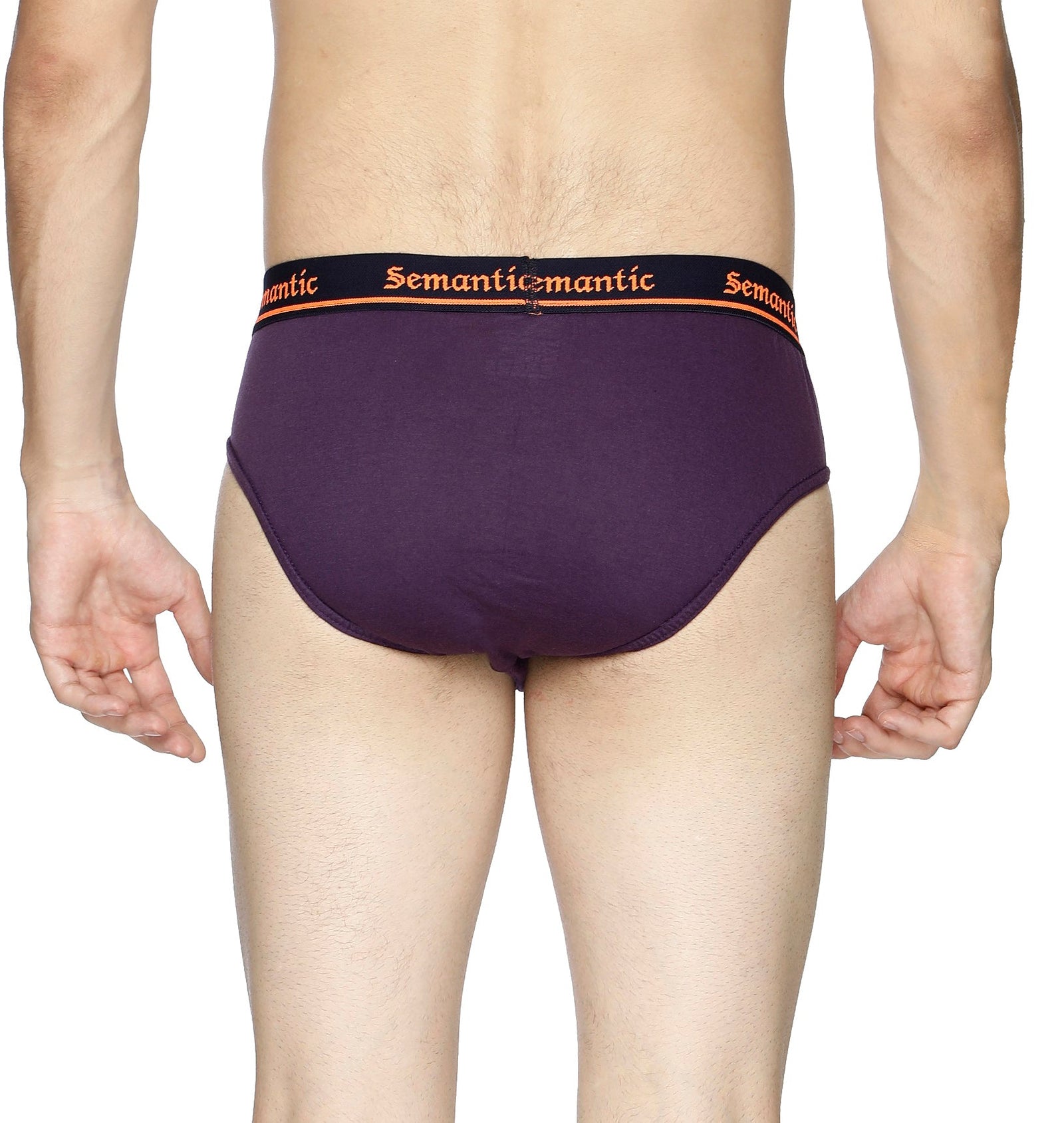 Semantic Cotton Briefs - Designer Waistband with Tape - Solid (Pack of 2) - Semantic