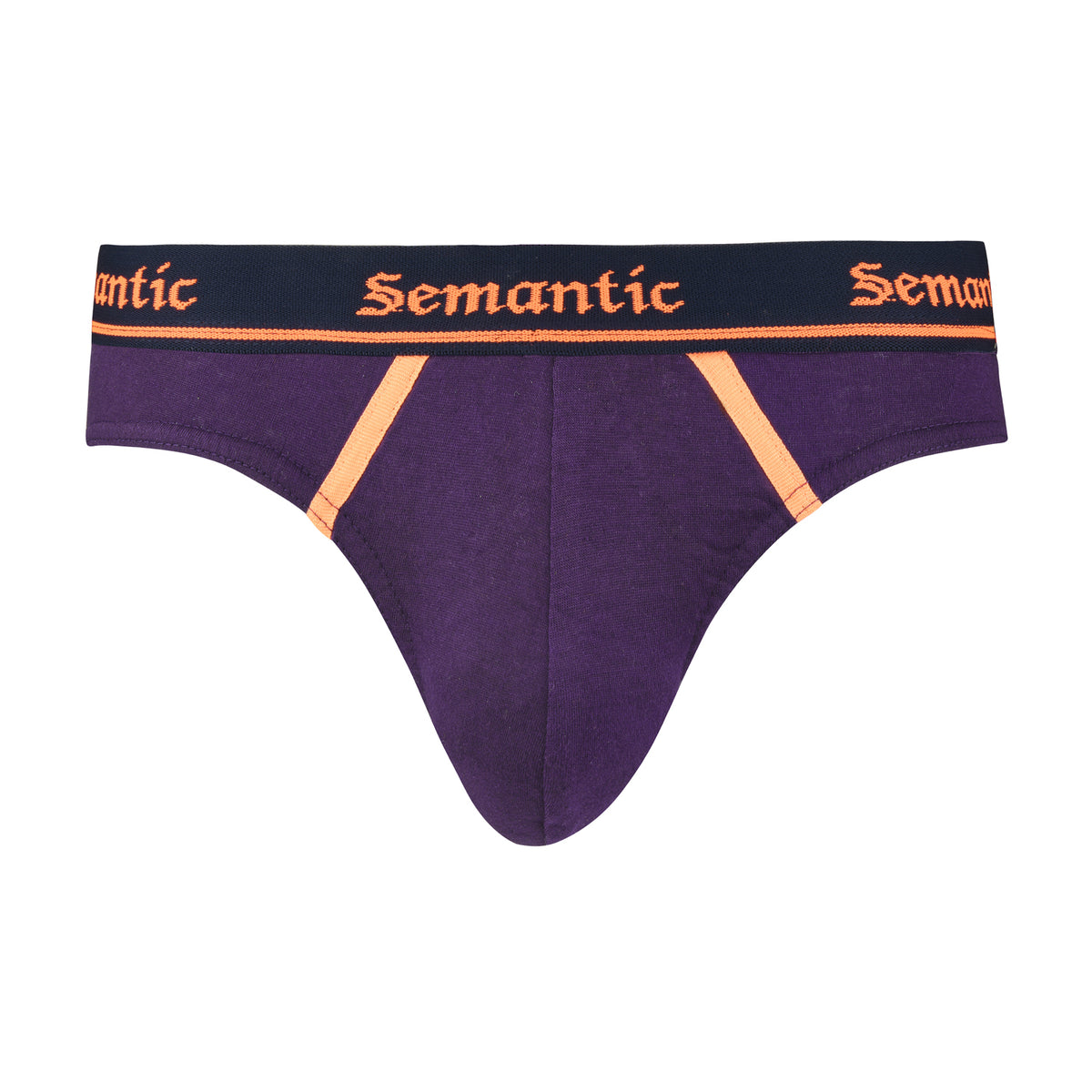 Semantic Cotton Briefs - Designer Waistband with Tape- Solid