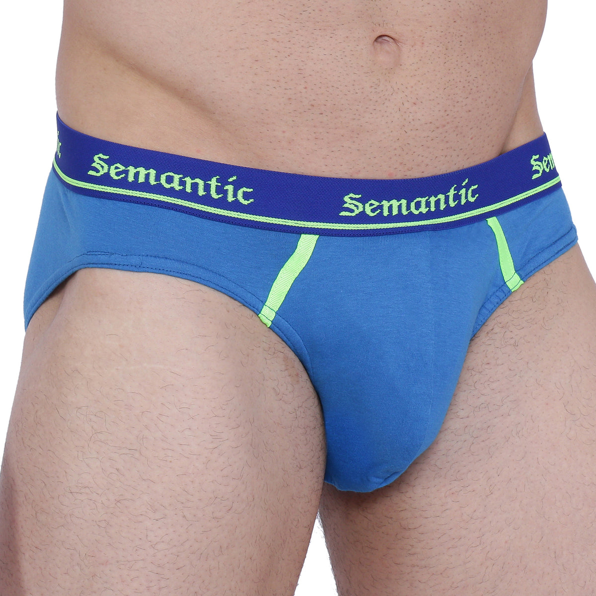 Semantic Cotton Briefs - Designer Waistband with Tape- Solid