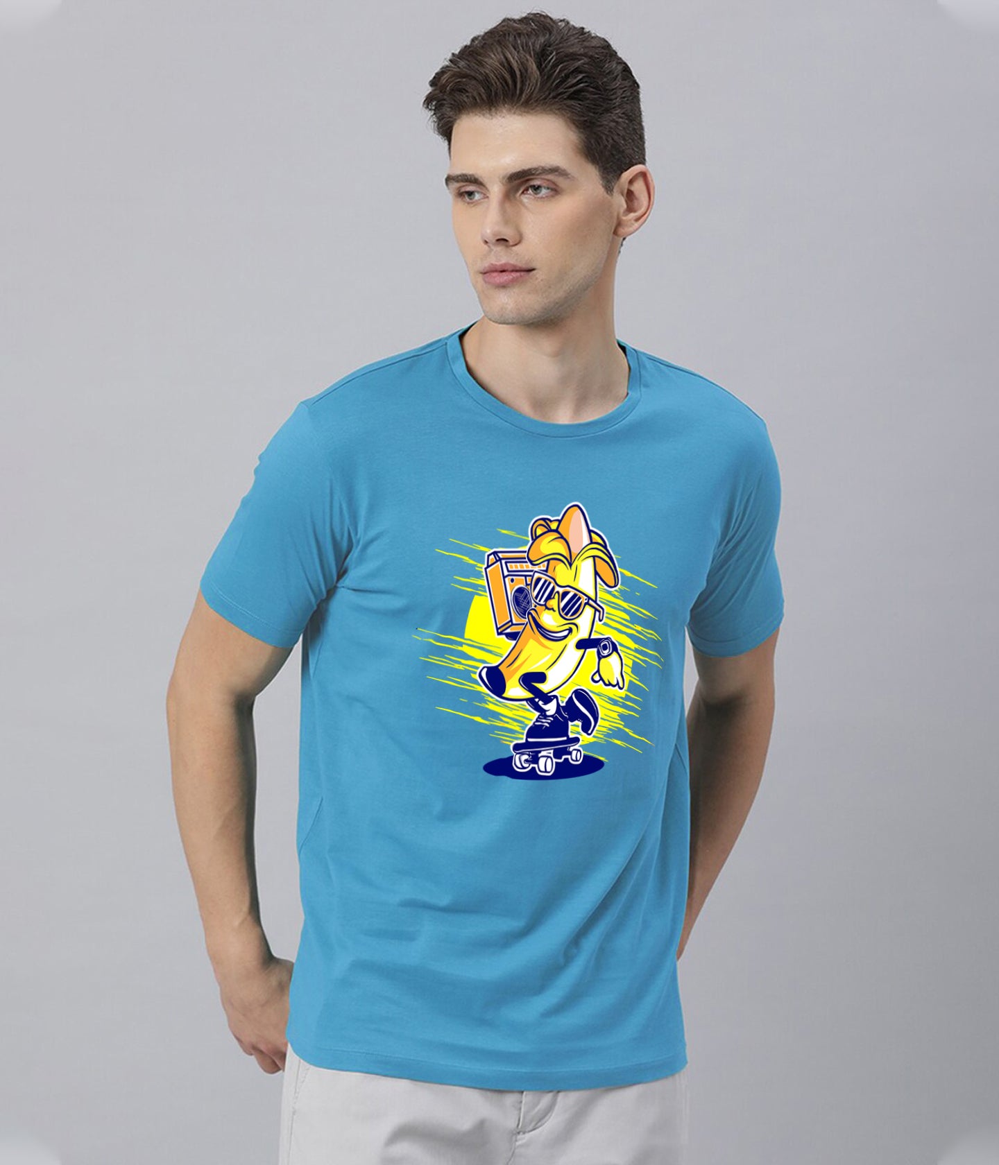 Semantic Graphic Cotton T-shirt - Music Banana