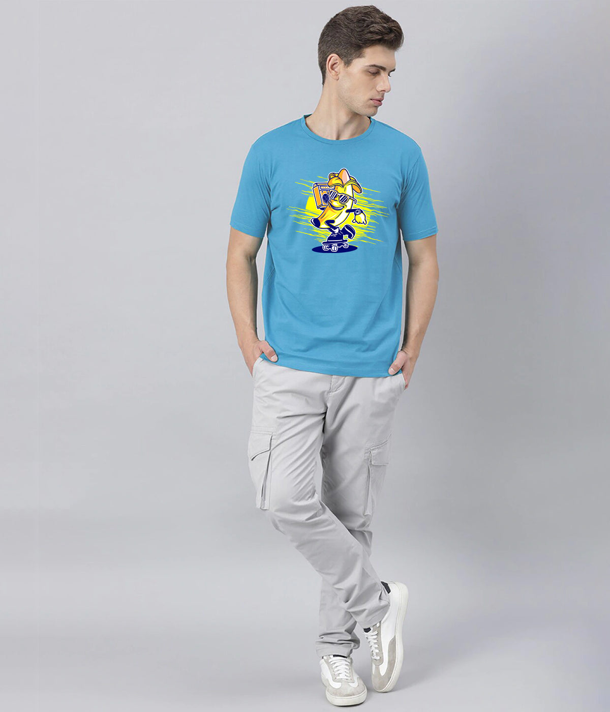 Semantic Graphic Cotton T-shirt - Music Banana