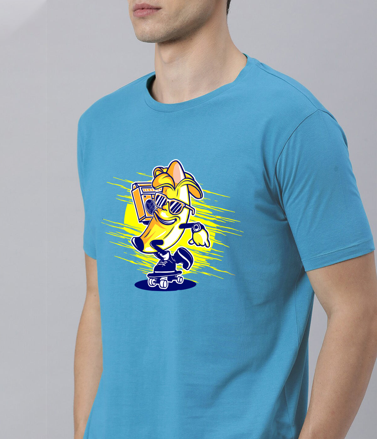 Semantic Graphic Cotton T-shirt - Music Banana