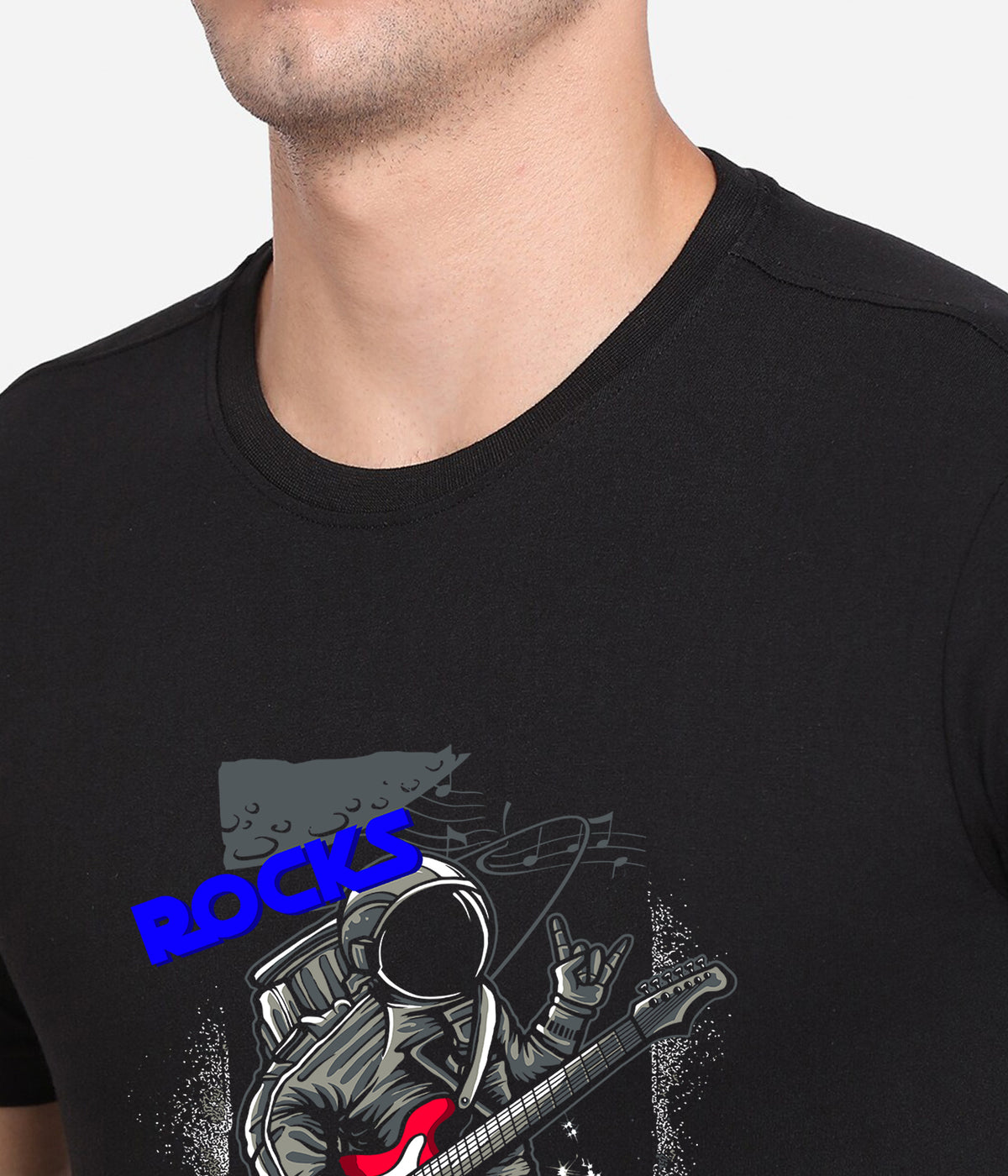 Semantic Graphic Cotton T-shirt - Rocks And Stars