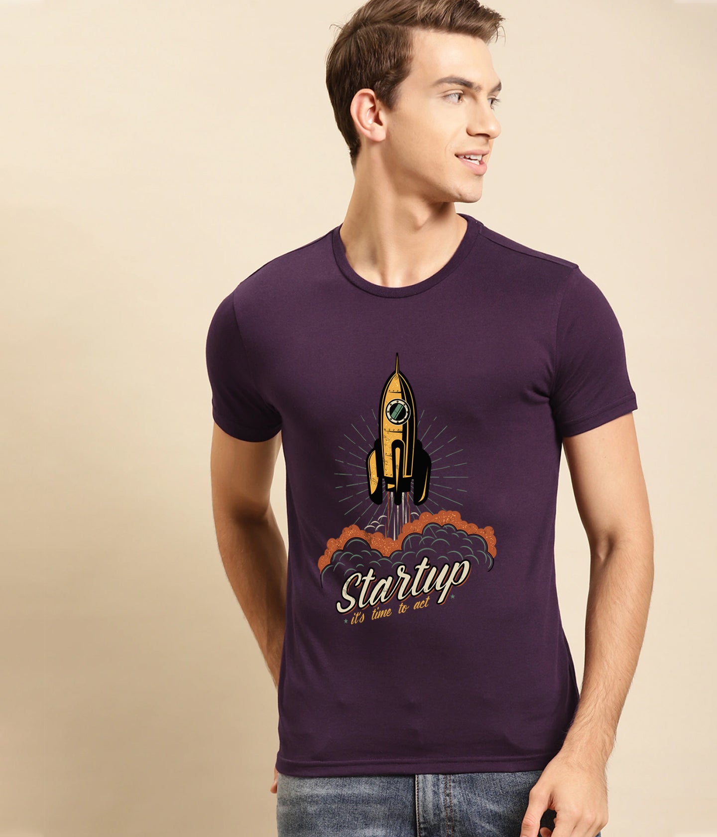 Semantic Graphic Cotton T-shirt - Startup