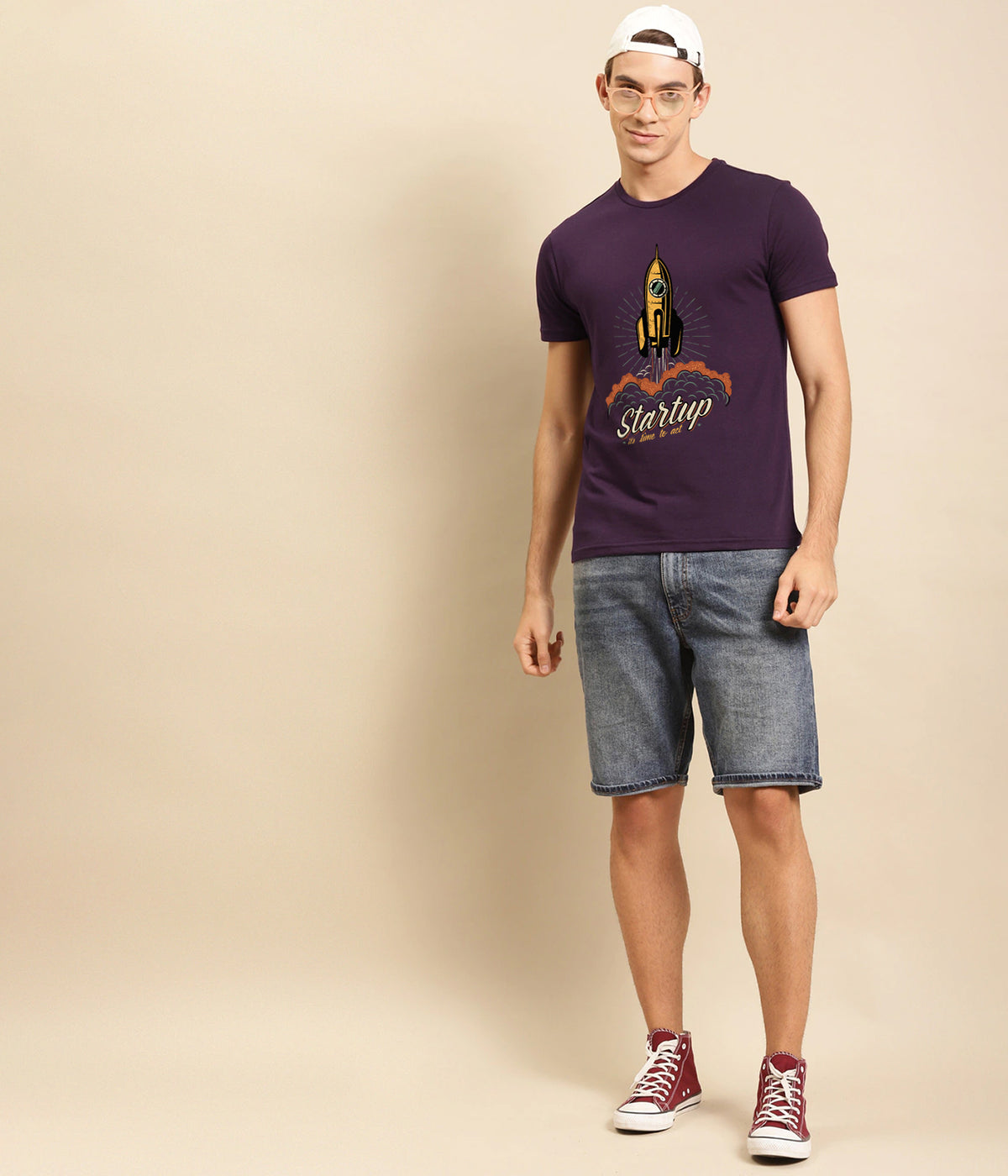 Semantic Graphic Cotton T-shirt - Startup