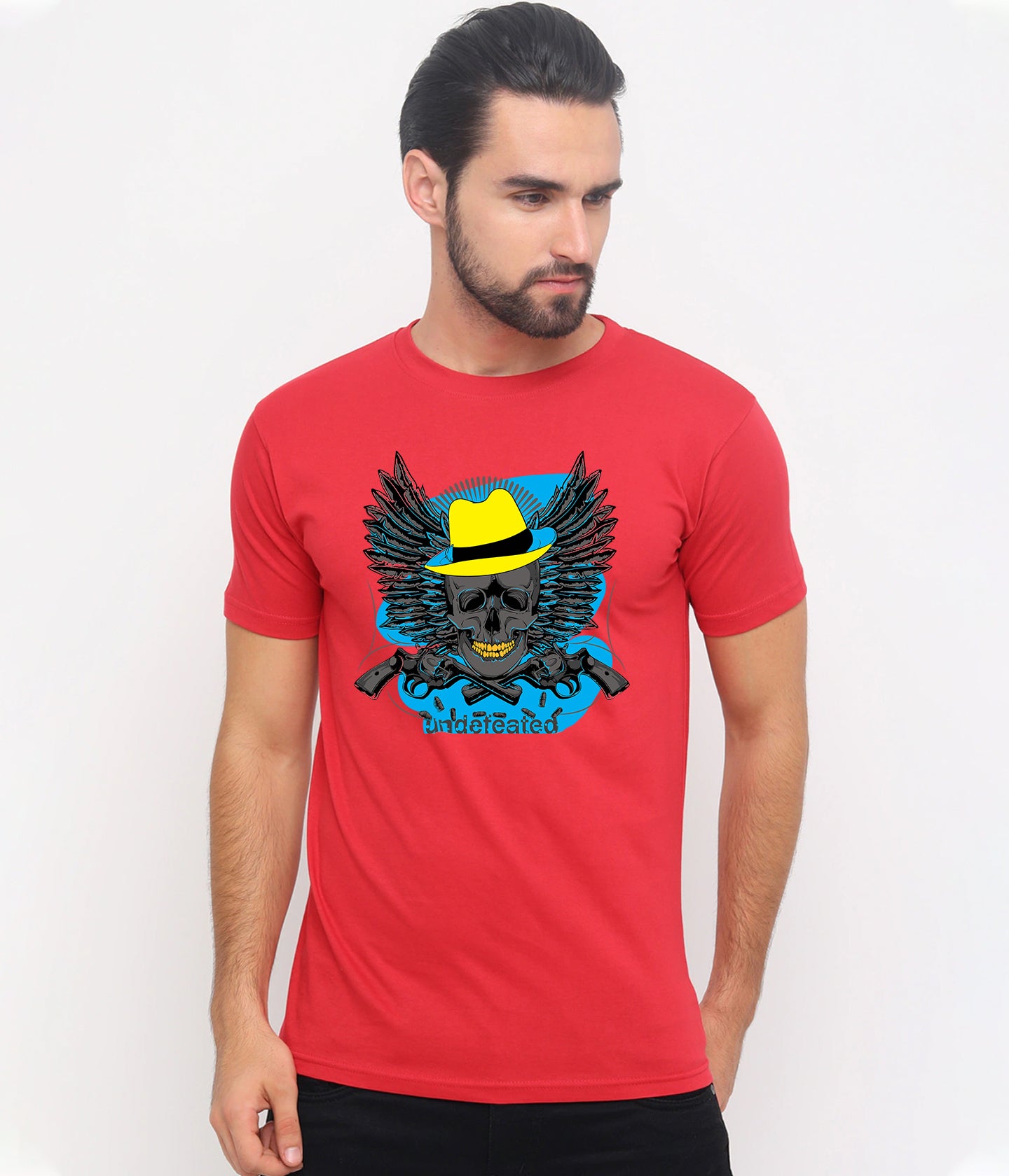 Semantic Graphic Cotton T-shirt - Undefeated Skull