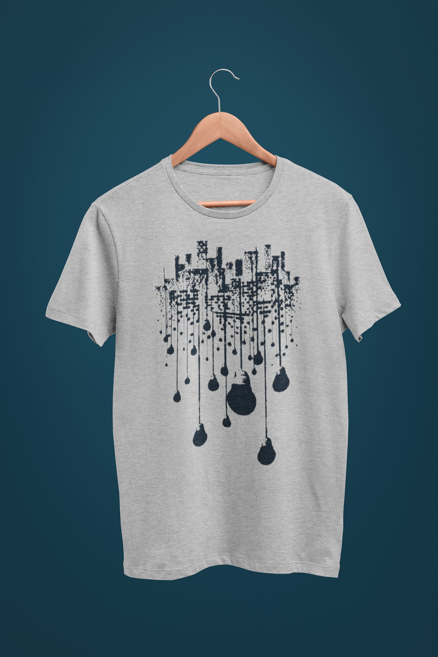 Semantic Half Sleeve Cotton T-shirt - Printed Lights - Semantic