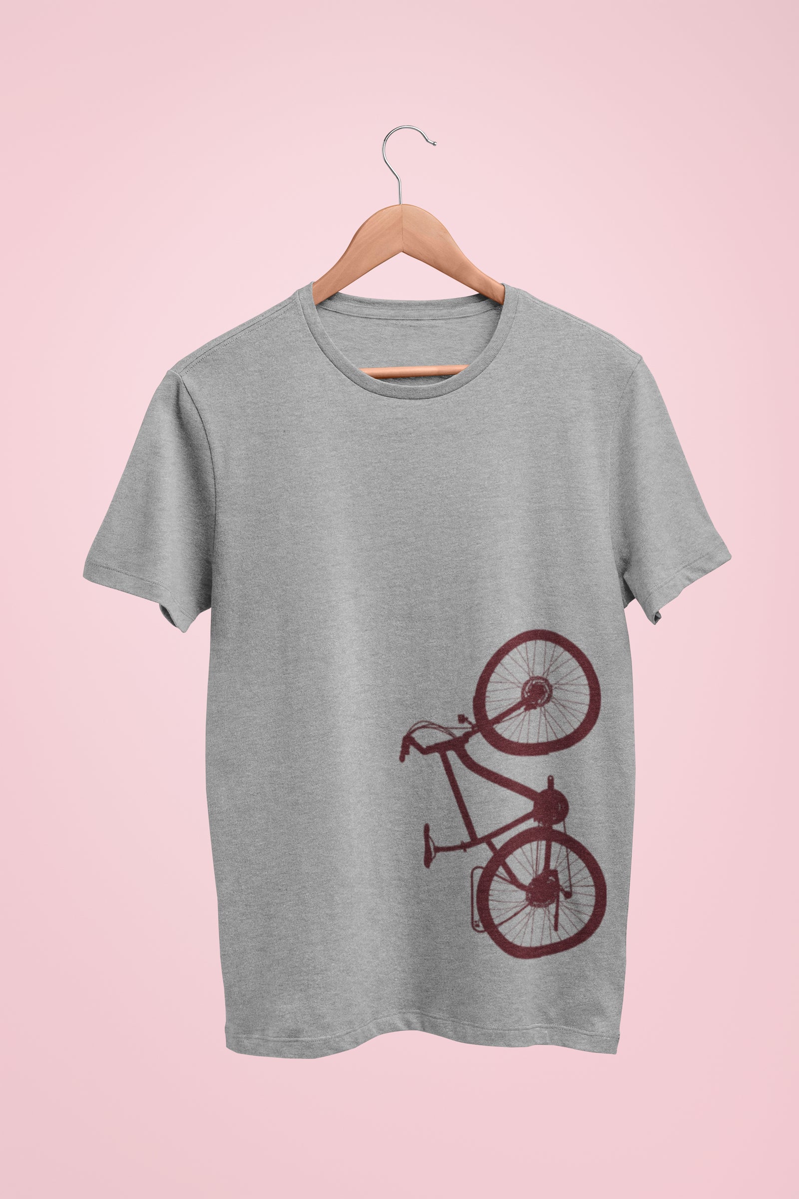 Semantic Half Sleeve Cotton T-shirt - Printed Bicycle - Semantic