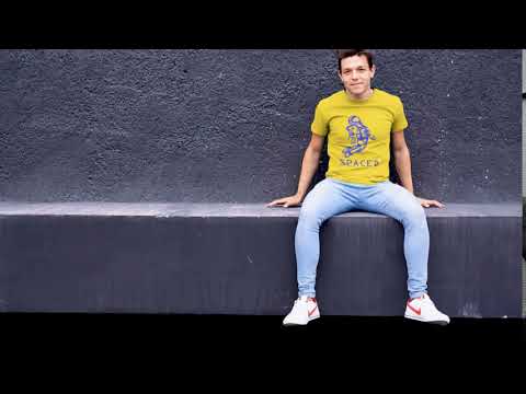 Semantic Half Sleeve Cotton T-shirt - Printed Spaced