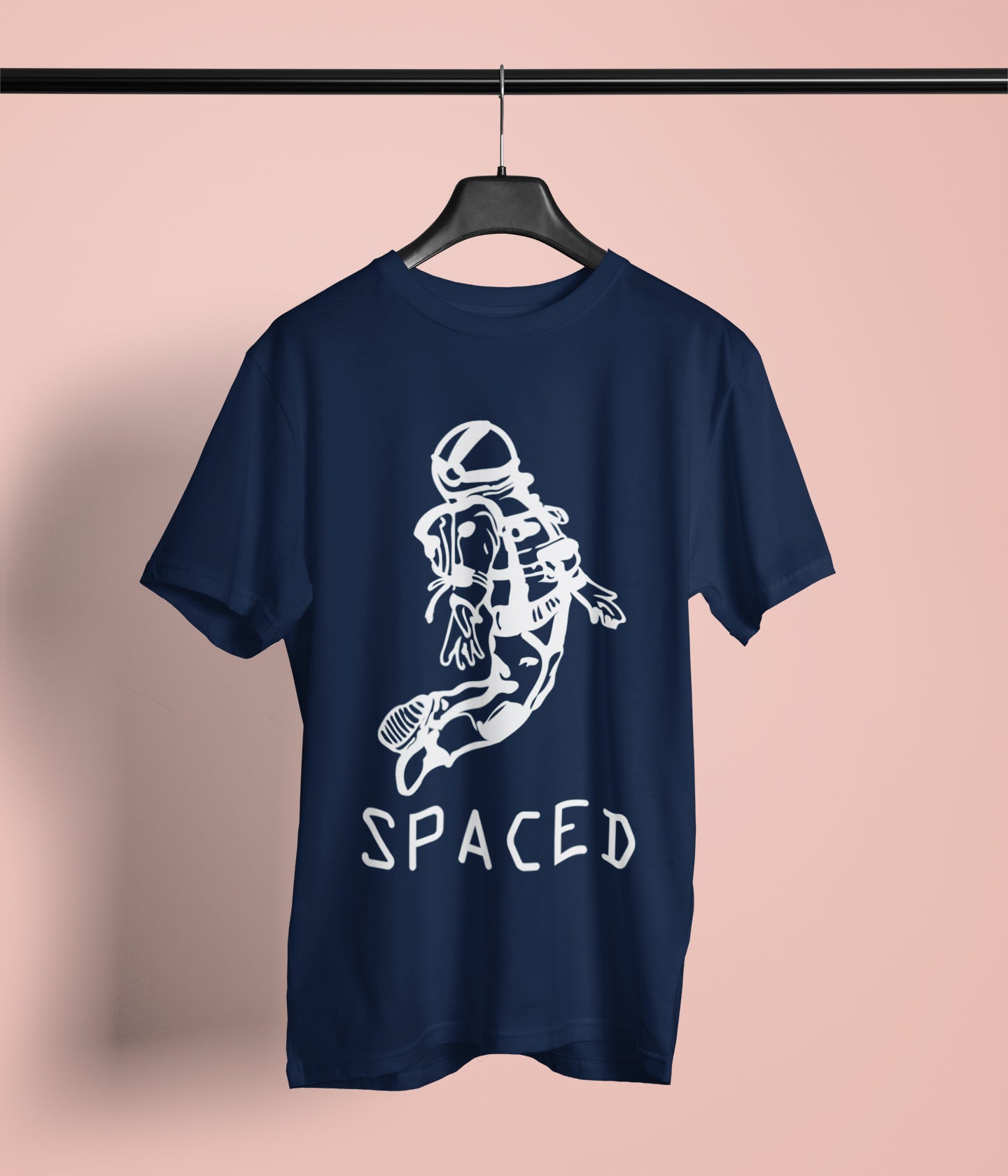 Semantic Half Sleeve Cotton T-shirt - Printed Spaced