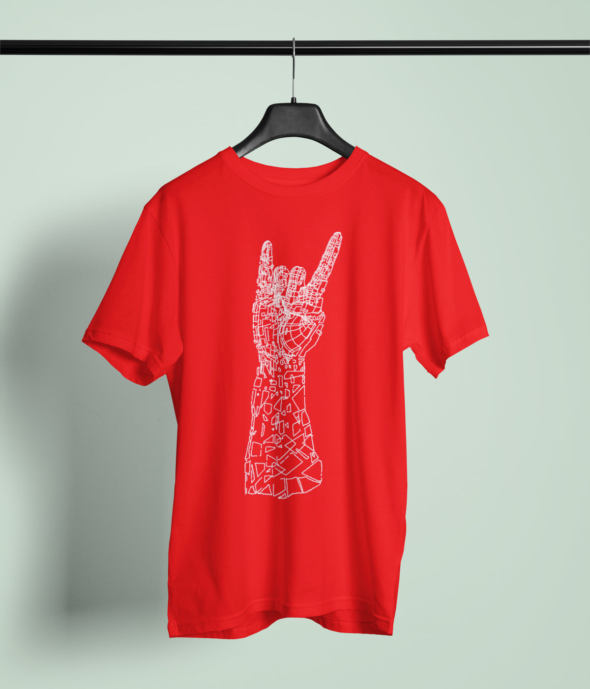 Semantic Half Sleeve Cotton T-shirt - Printed Broken Peace