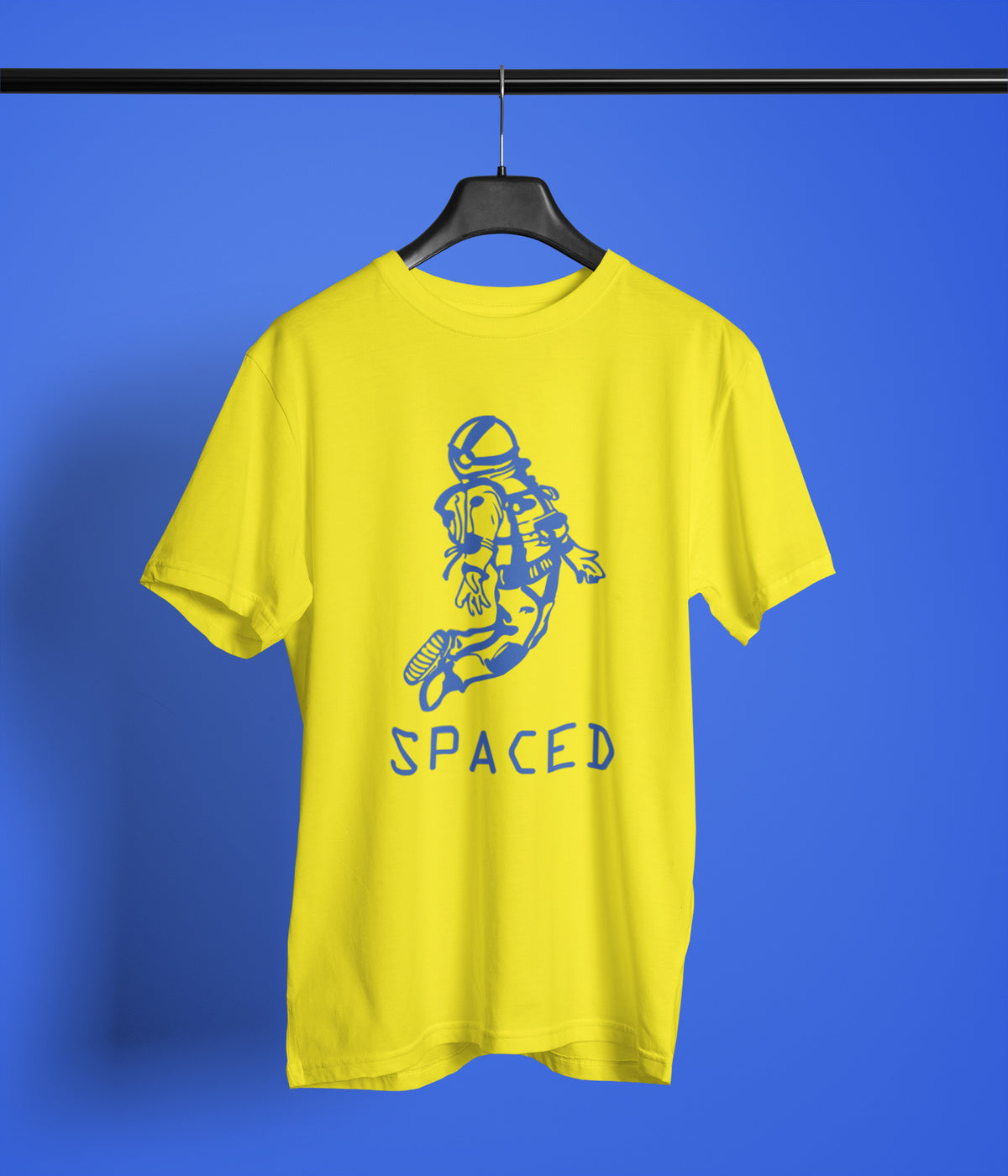 Semantic Half Sleeve Cotton T-shirt - Printed Spaced