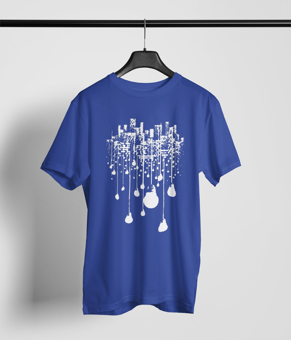 Semantic Half Sleeve Cotton T-shirt - Printed Lights