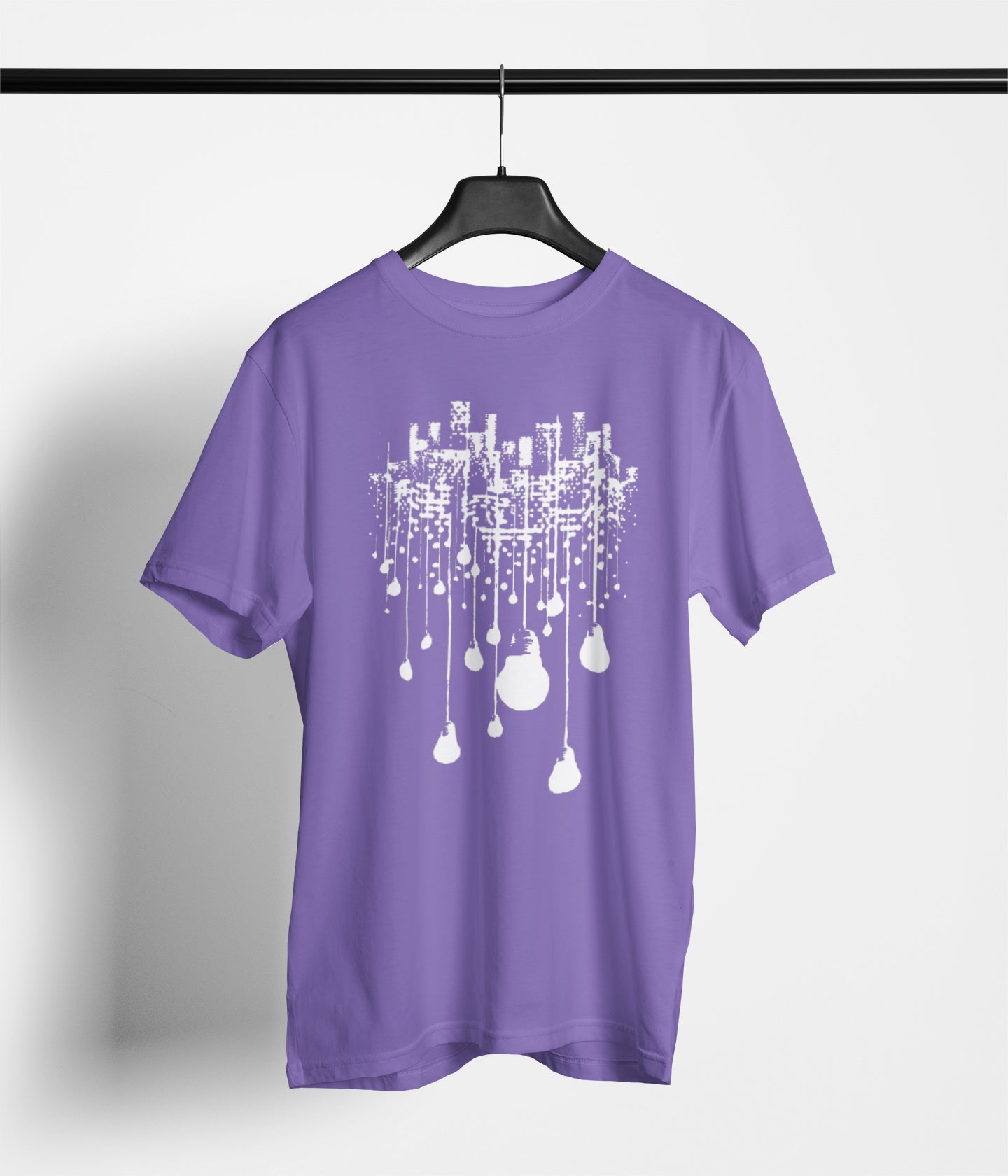 Semantic Half Sleeve Cotton T-shirt - Printed Lights