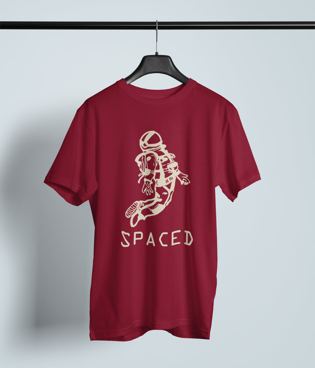 Semantic Half Sleeve Cotton T-shirt - Printed Spaced