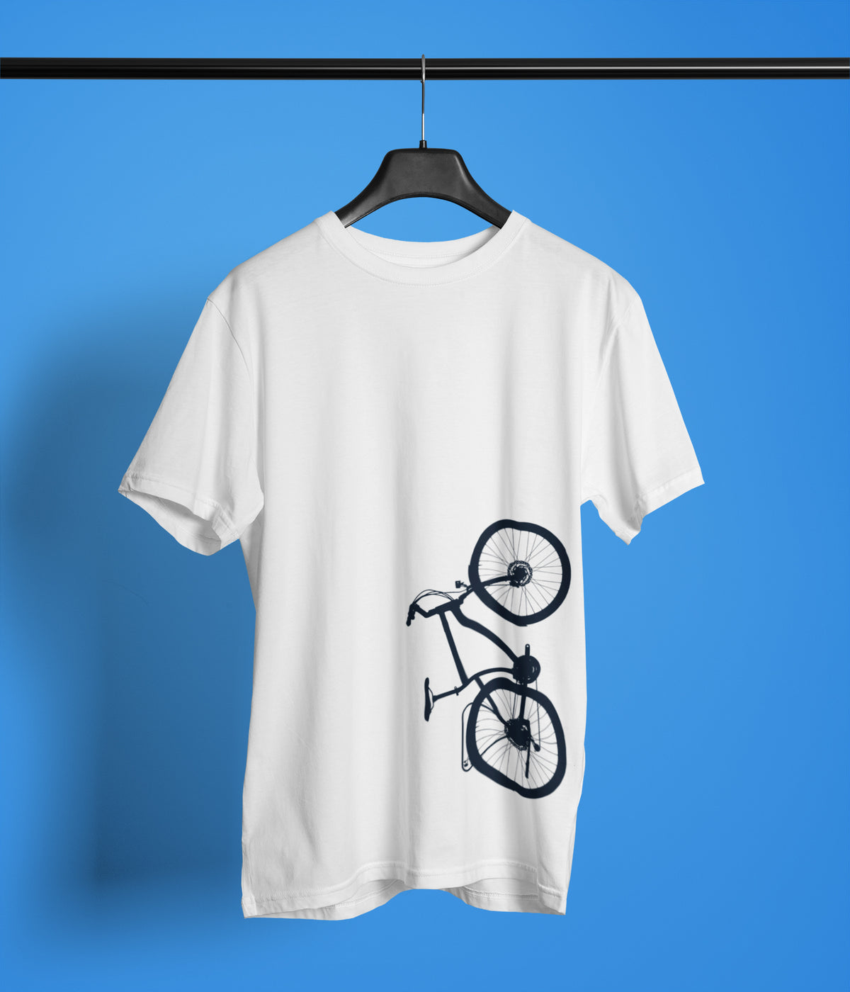 Semantic Half Sleeve Cotton T-shirt - Printed Bicycle